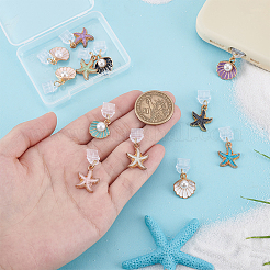 12Pcs 12 Styles Ocean Theme PVC Mobile Dustproof Plugs&nbsp;HJEW-PH02299