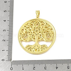 Brass Micro Pave Cubic Zirconia Pendants&nbsp;KK-E111-25G