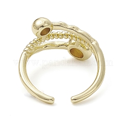 Rack Plating Brass Open Cuff Rings&nbsp;RJEW-K257-21G