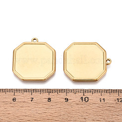 304 Stainless Steel Pendant Cabochon Settings&nbsp;STAS-N108-72G