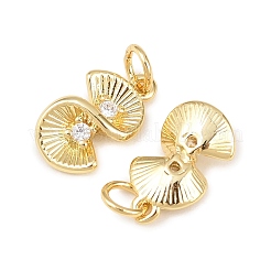 Brass Micro Pave Cubic Zirconia Charms&nbsp;KK-Z146-28G