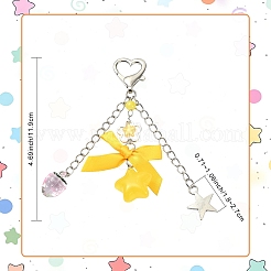 Polyester & Acrylic & Glass & Alloy Pendant Decorations&nbsp;HJEW-YW00455-01