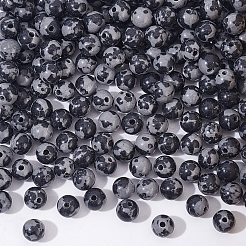 Synthetic Snowflake Obsidian Beads Strands&nbsp;G-NB0003-64