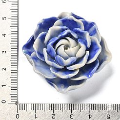 Synthetic Shell Dyed Carved Flower Connector Charms&nbsp;SHEL-D081-01C