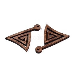 Natural Walnut Wood Pendants&nbsp;WOOD-T032-03