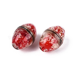 Luminous Handmade Gold Sand Lampwork Beads&nbsp;FOIL-N035-01B