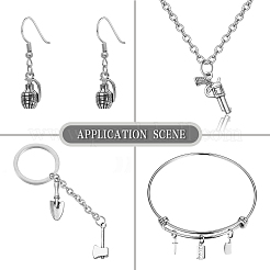 100Pcs 10 Style Tibetan Style Mystery Killer Theme Alloy Pendants&nbsp;TIBEP-CJ0001-88