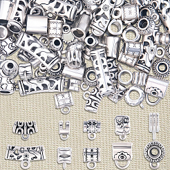 100Pcs 10 Styles Alloy Tube Bails&nbsp;TIBE-SC0002-27