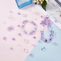 150 Pieces Random Rose Acrylic Beads Bear Pastel Spacer Beads Butterfly Loose Beads for Jewelry Keychain Phone Lanyard Making&nbsp;JX543J