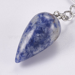 Natural Blue Spot Jasper Keychain&nbsp;KEYC-P041-B011