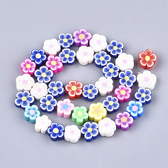 Handmade Polymer Clay Beads Strands&nbsp;X-CLAY-S092-25