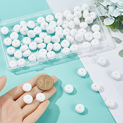 100Pcs Rondelle Silicone Focal Beads&nbsp;SIL-SC0002-25