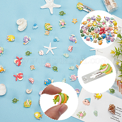 50Pcs Ocean Theme Opaque Resin Decoden Cabochons&nbsp;RESI-SC0006-75