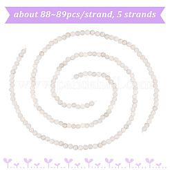 5 Strands Natural White Jade Beads Strands&nbsp;G-OC0003-34