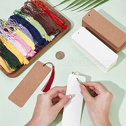 200Pcs 2 Colors Rectangle Paper Blank Bookmark&nbsp;FIND-GO0004-12