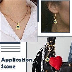 6Pcs 6 Styles Brass Resin Pendants&nbsp;KK-CJ0014-19