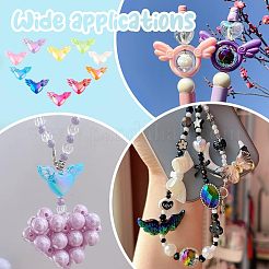 60Pcs 10 Colors AB Color Plated Acrylic Beads&nbsp;PACR-PH0001-11