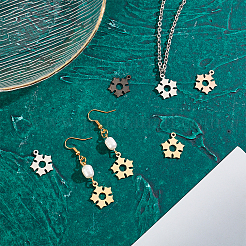 16Pcs 4 Colors 201 Stainless Steel Pendants&nbsp;STAS-UN0030-78