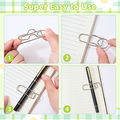 15Pcs 3 Colors Carbon Steel Pen Clips for Notebook Scrapbook&nbsp;FIND-SZ0019-91