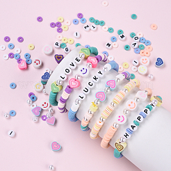 DIY Polymer Clay & Acrylic Beads Bracelets Making Kits&nbsp;DIY-YW0011-41