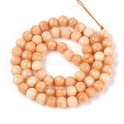 Dyed Natural White Jade Beads Strands&nbsp;G-T139-6mm-60-08