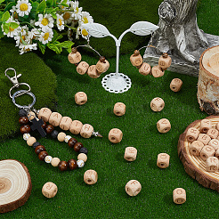 156Pcs 26 Styles Wood European Beads&nbsp;WOOD-SC0002-29