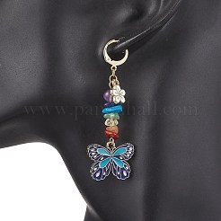 Butterfly Alloy Emamel Pendant Decorations&nbsp;HJEW-JM01747-02