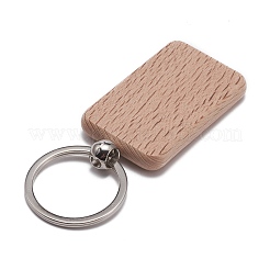Beech Wood Keychain&nbsp;KEYC-WH0004-11