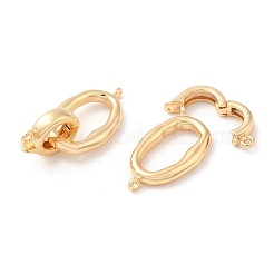 Brass Fold Over Clasps&nbsp;KK-F860-66G