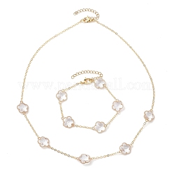 Brass Cable Chains Necklace and Bracelet Sets&nbsp;SJEW-JS01312