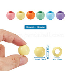 120Pcs 6 Colors Theaceae Wood Bead&nbsp;WOOD-CD0001-07