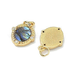 Brass Micro Pave Cubic Zirconia Pendants&nbsp;KK-F926-06G