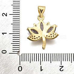 Brass Micro Pave Cubic Zirconia Pendants&nbsp;KK-K401-33G