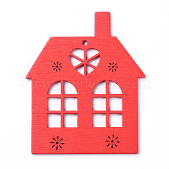Natural Poplar Wood Big Pendants&nbsp;WOOD-D010-03A