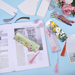 100Pcs Rectangle Paper Blank Bookmark&nbsp;HJEW-GL0001-24