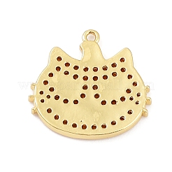 Rack Plating Brass Cubic Zirconia Pendants&nbsp;KK-D031-08G-03
