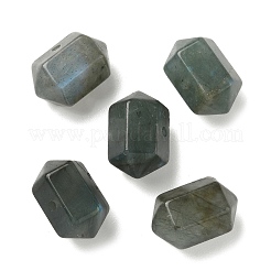 Natural Mixed Gemstone Double Terminal Pointed Faceted Chunk Bullet Beads&nbsp;G-C252-04