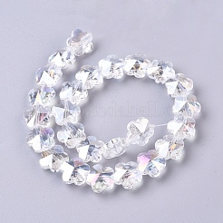 Electroplate Glass Beads Strands&nbsp;EGLA-F132-AB03
