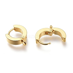 Ion Plating(IP) 304 Stainless Steel Huggie Hoop Earrings Findings&nbsp;STAS-I167-01C-G