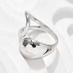 304 Stainless Steel Cuff Rings for Women&nbsp;RJEW-A063-01A-P