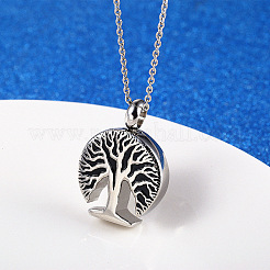 316L Stainless Steel Urn Pendants&nbsp;BOTT-PW0001-087B-AS