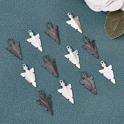 40Pcs 2 Color 304 Stainless Steel Pointed Pendants&nbsp;STAS-UN0023-90
