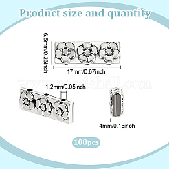 100Pcs Tibetan Style Alloy Multi-Strand Links&nbsp;FIND-GO0003-10AS