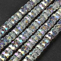 Transparent Electroplate Glass Beads Strands&nbsp;EGLA-K071-04A