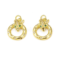 Brass Micro Pave Cubic Zirconia Bird Pendants&nbsp;KK-E068-VB004