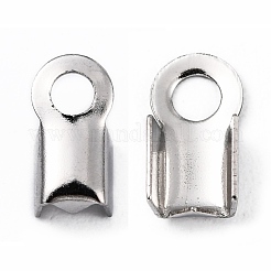 Tarnish Resistant 304 Stainless Steel Fold Over Crimp Cord Ends&nbsp;STAS-M009-01B