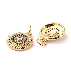 Brass Micro Pave Cubic Zirconia Pendants&nbsp;S-ZIRC-P092-010G-01