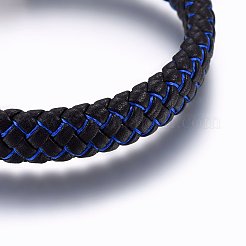 Microfiber Imitation Leather Braided Cord Bracelets&nbsp;BJEW-E345-07P