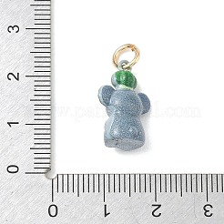 Brass Enamel Pendants&nbsp;KK-CBAE20A-01C-G
