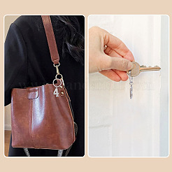 10Pcs 10 Styles Stainless Steel Keychains&nbsp;KEYC-TA0004-65